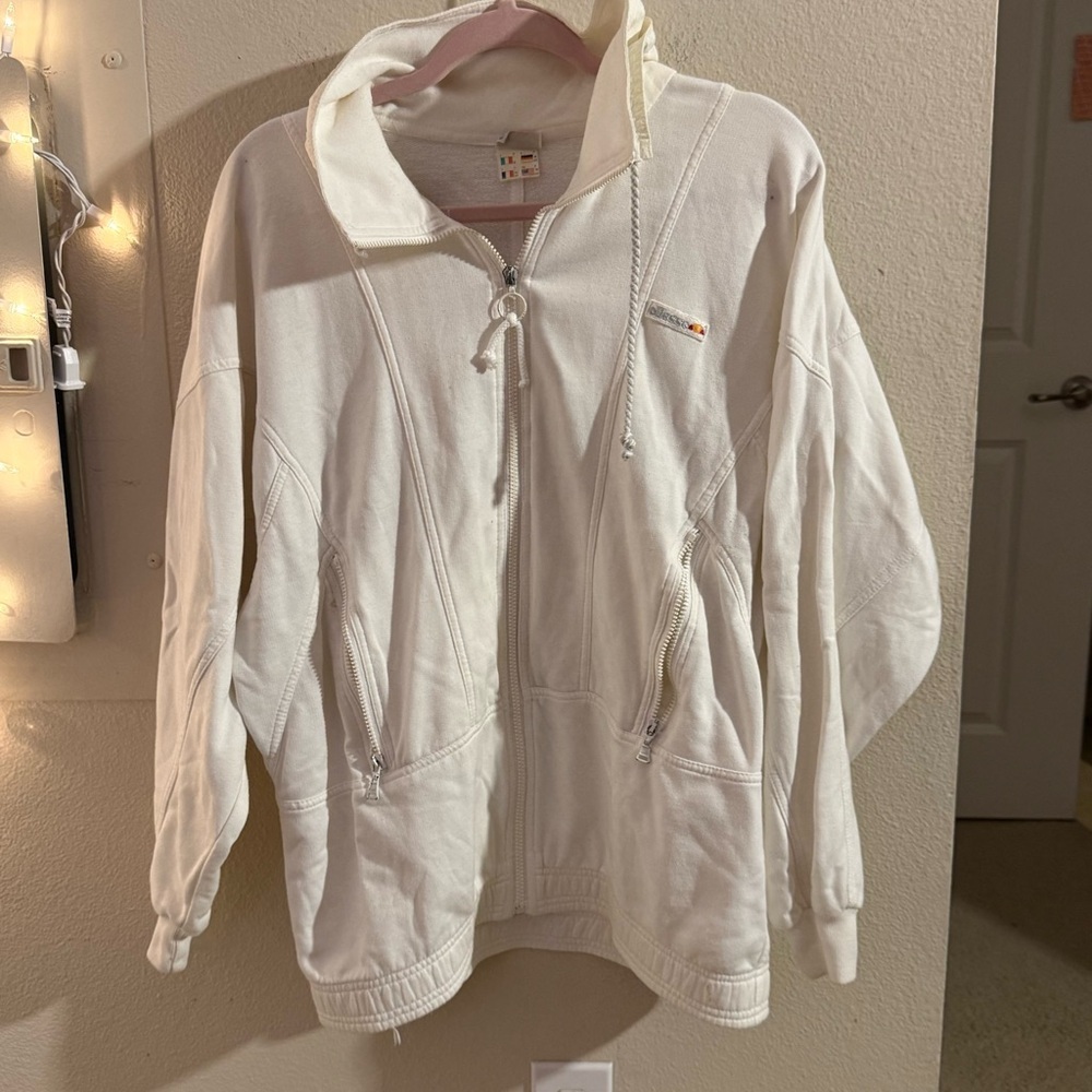 Vintage Ellesse White Zip-Up